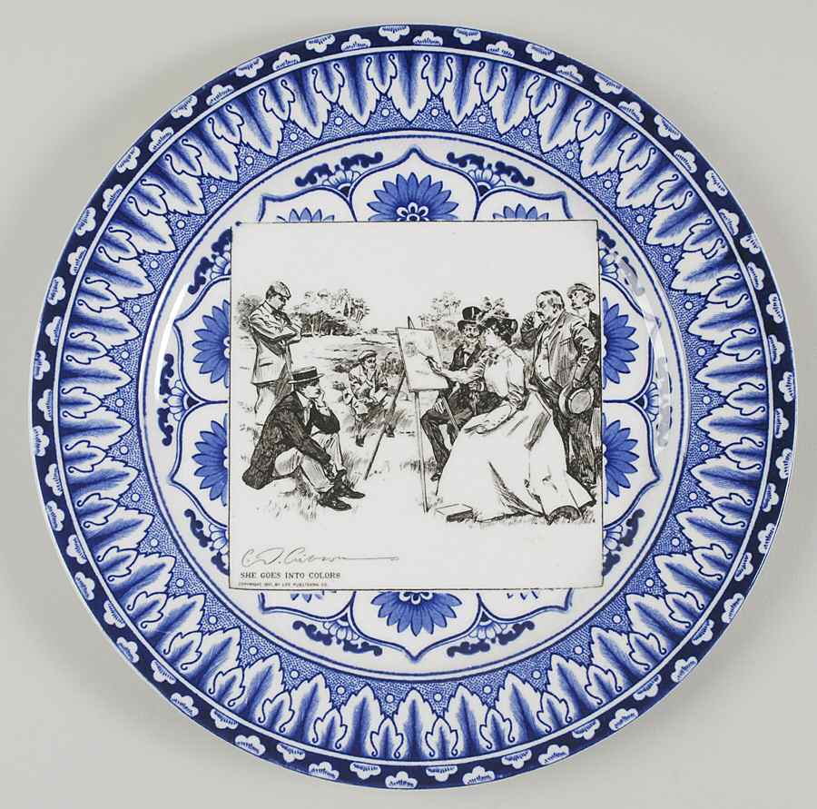 Gibson Girl Widow and Her Friends Dinner Plate by Royal Doulton-1
