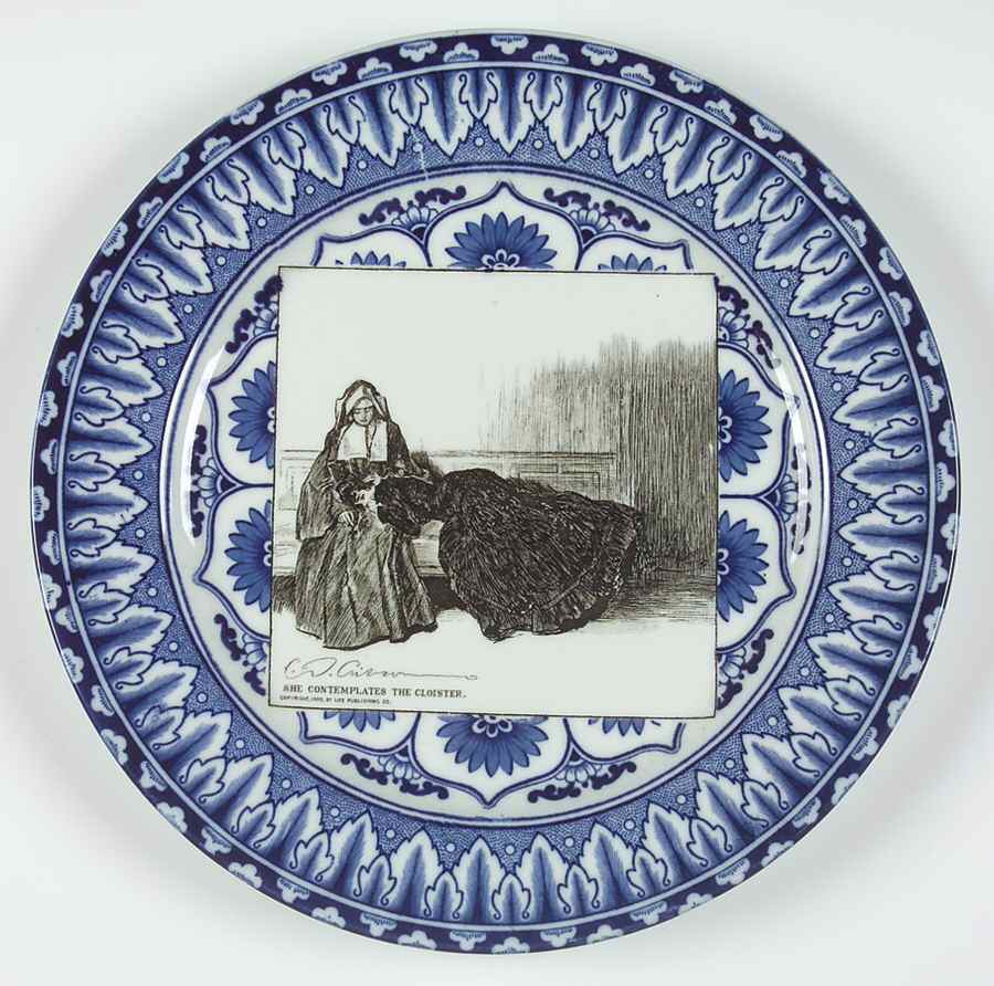 Gibson Girl Widow and Her Friends Dinner Plate by Royal Doulton-1