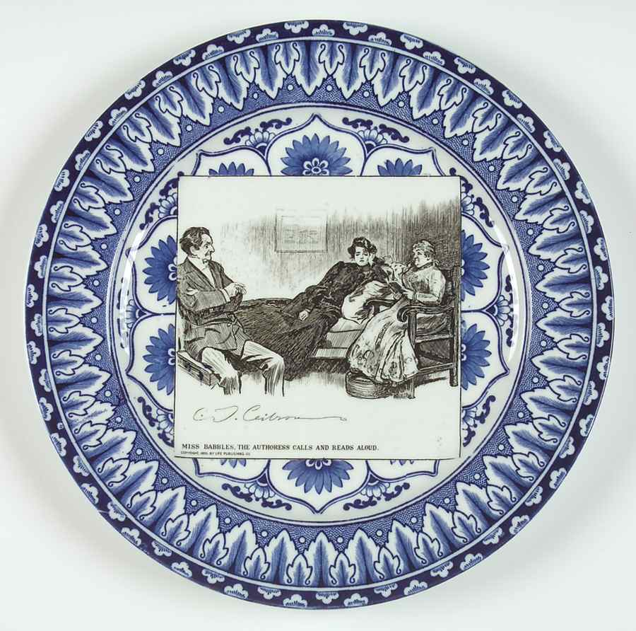 Gibson Girl Widow and Her Friends Dinner Plate by Royal Doulton-1