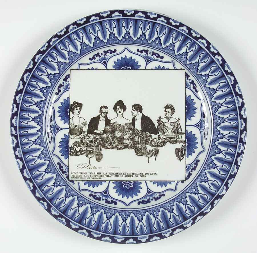 Gibson Girl Widow and Her Friends Dinner Plate by Royal Doulton-1