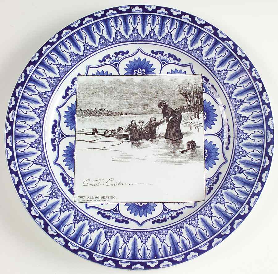 Gibson Girl Widow and Her Friends Dinner Plate by Royal Doulton-1