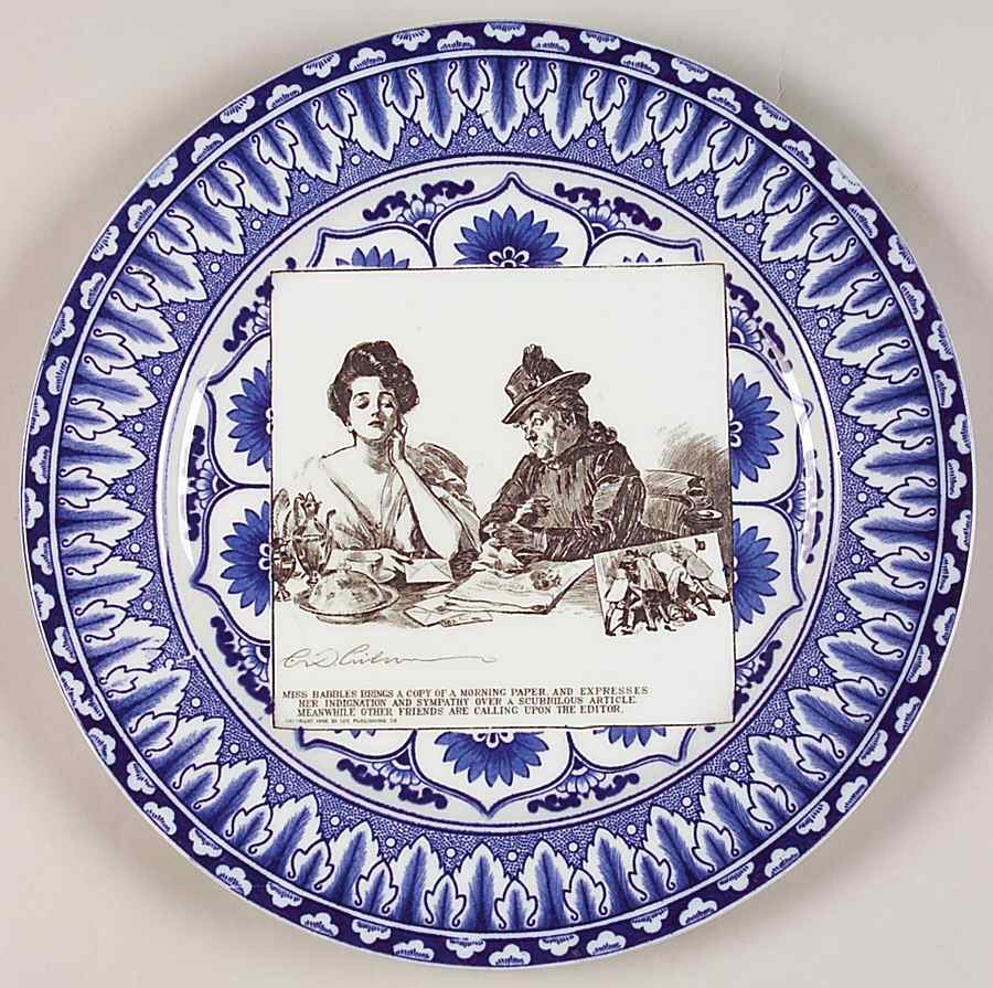 Gibson Girl Widow and Her Friends Dinner Plate by Royal Doulton-1