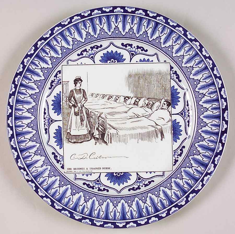 Gibson Girl Widow and Her Friends Dinner Plate by Royal Doulton-1
