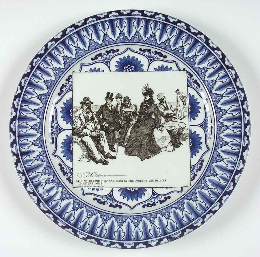 Gibson Girl Widow and Her Friends Dinner Plate by Royal Doulton-1