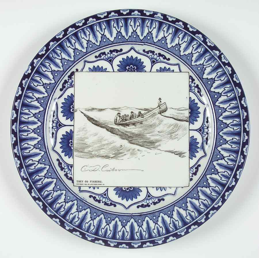 Gibson Girl Widow and Her Friends Dinner Plate by Royal Doulton-1