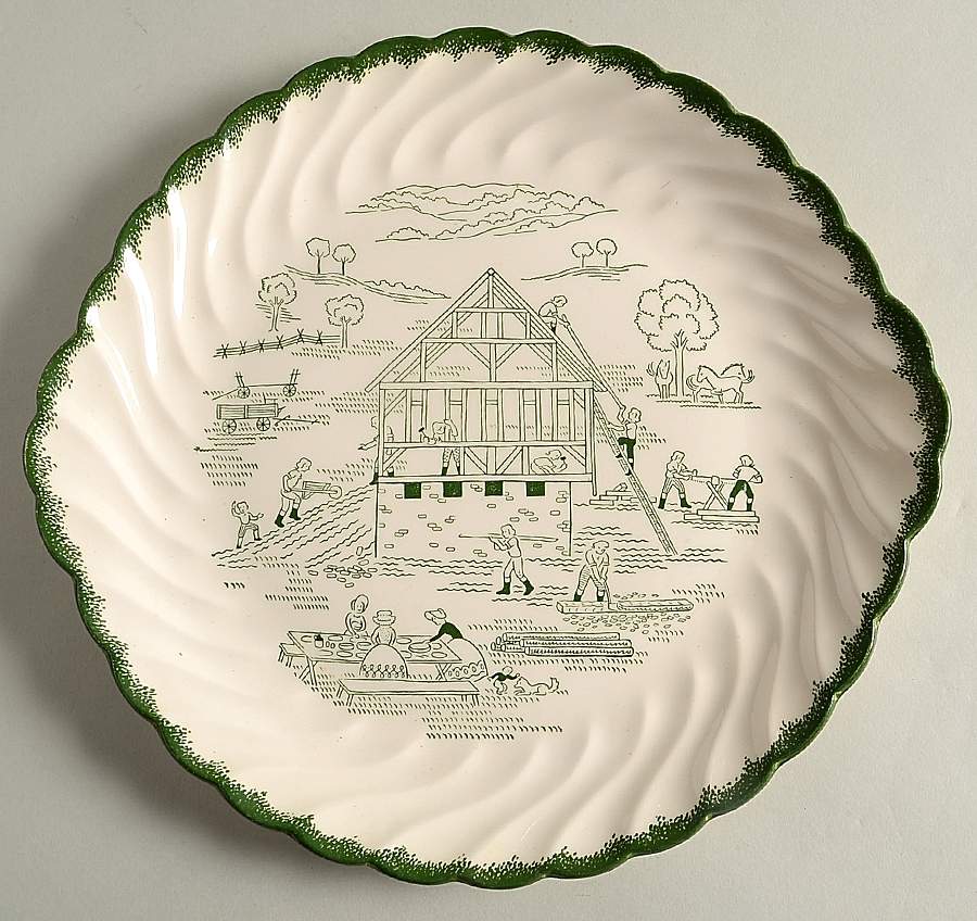 Countryside (Fall) Handled Cake Plate by Royal (USA)-1