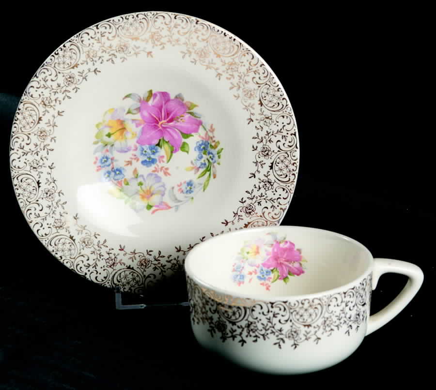 Robinhood Flat Cup & Saucer Set by Royal (USA)-1