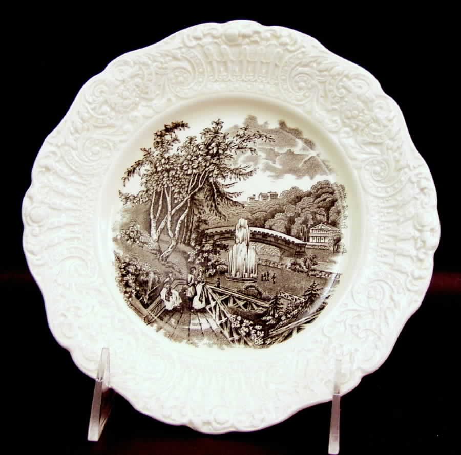 Catskill Moss Black Bread & Butter Plate by Ridgway (Ridgways)-1