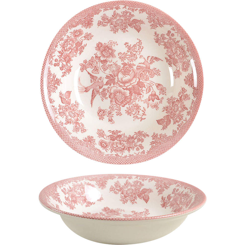 Asiatic Pheasant Red 9" Round Vegetable Bowl by Royal Stafford-1