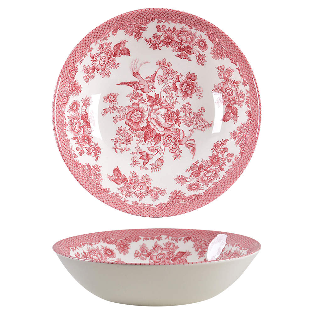 Asiatic Pheasant Red Soup/Cereal Bowl by Royal Stafford-1