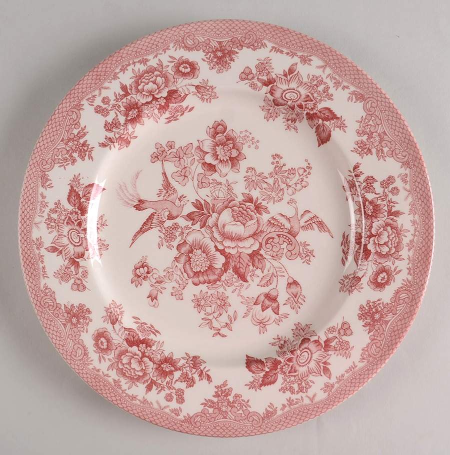 Asiatic Pheasant Red 12" Chop Plate (Round Platter) by Royal Stafford-1