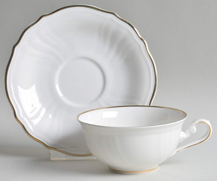 Parzival Gold Flat Cup & Saucer Set by Rosenthal - Continental-1