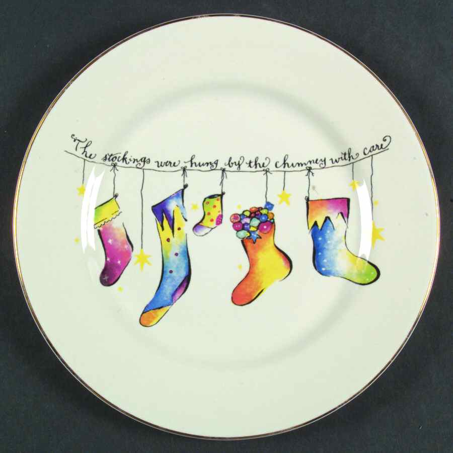Twas The Night Before Christmas Salad Plate by Rosanna-1