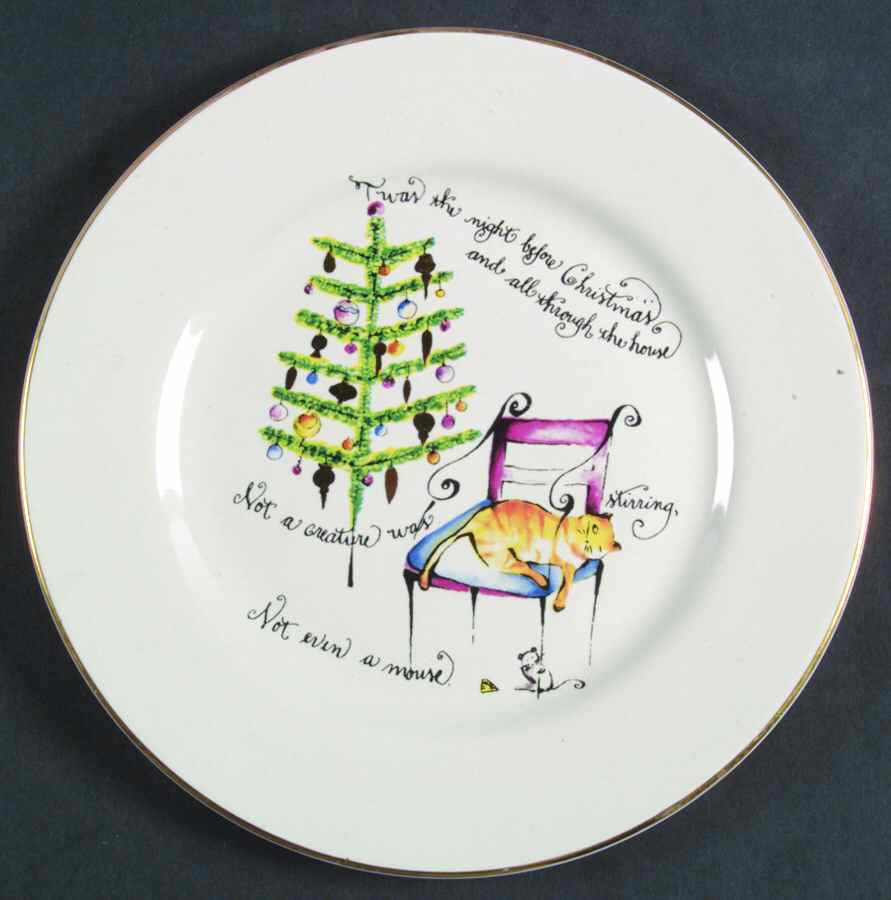 Twas The Night Before Christmas Salad Plate by Rosanna-1