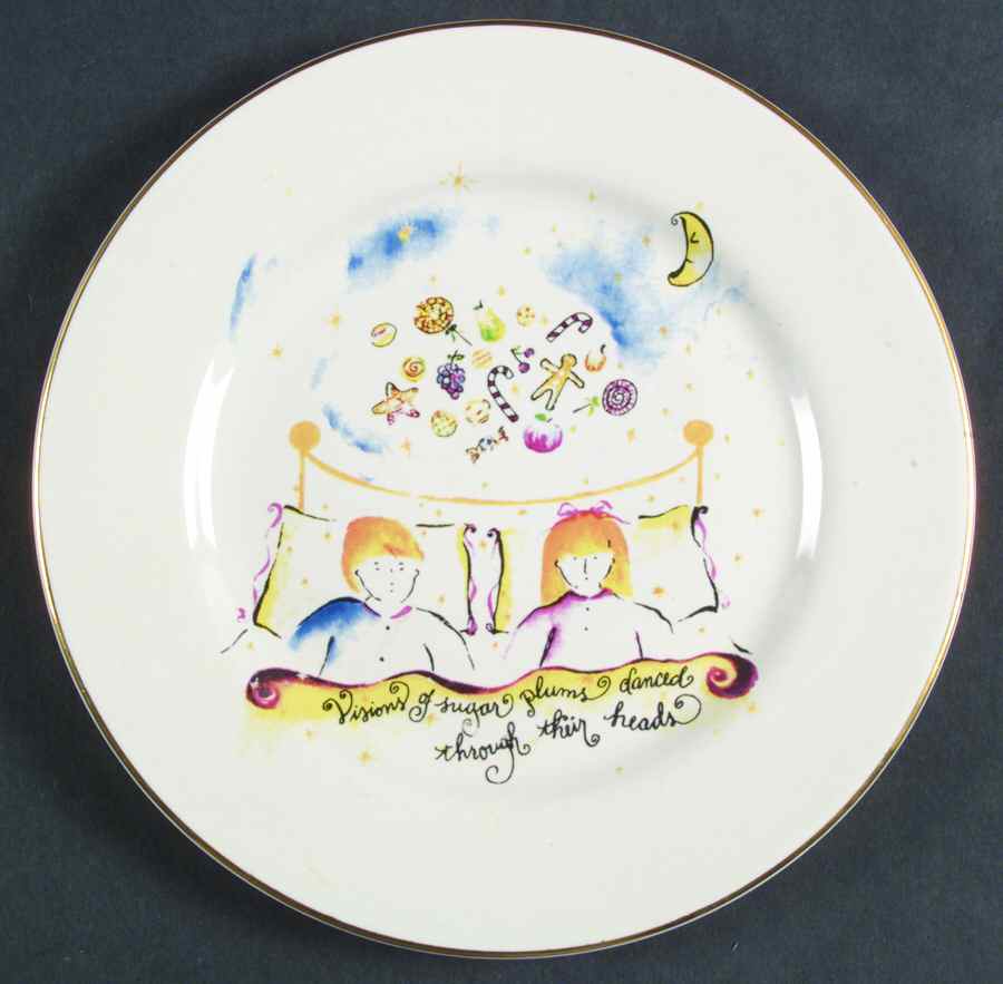 Twas The Night Before Christmas Salad Plate by Rosanna-1