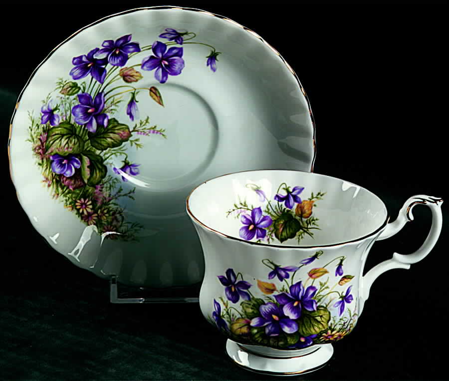 Sunnyside Series (Montrose Shape) Footed Cup & Saucer Set by Royal Albert-1