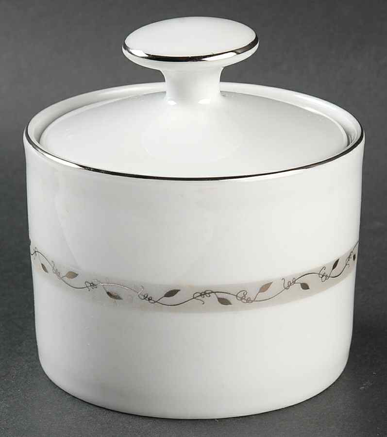 Vineyard Platinum Sugar Bowl & Lid by Retroneu-1
