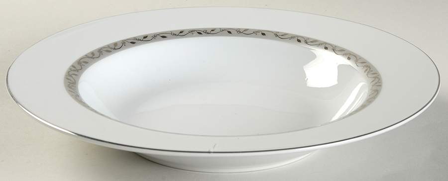 Vineyard Platinum Rim Soup Bowl by Retroneu-1