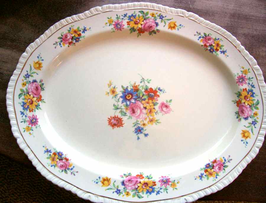 RID48 14" Oval Serving Platter by Ridgway (Ridgways)-1