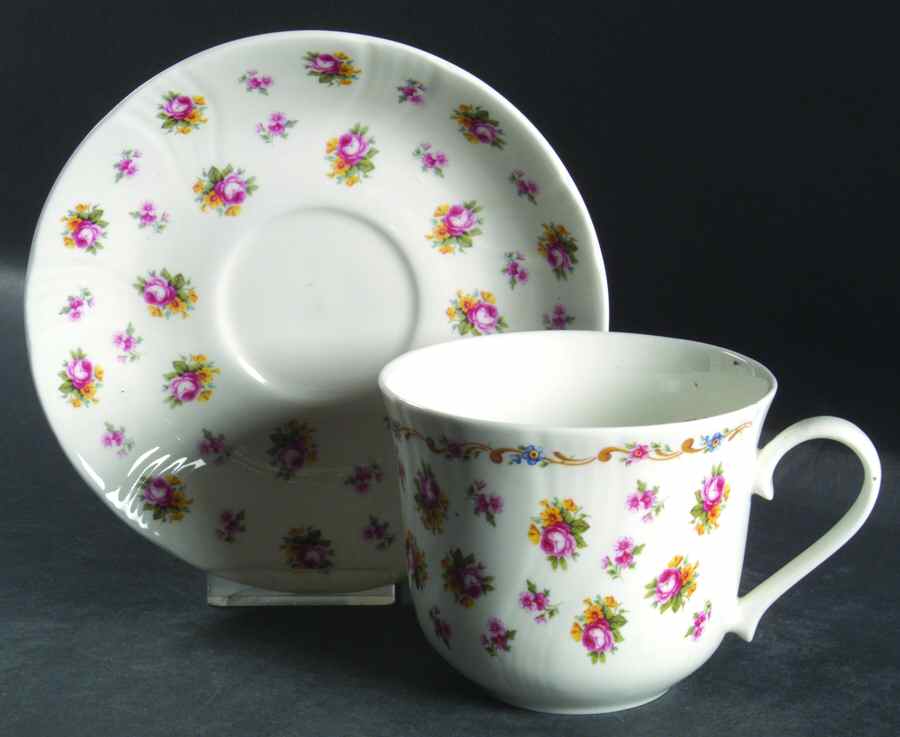 Petite Rose Breakfast Cup & Saucer Set by Roy Kirkham-1