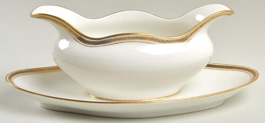 RDN123 Gravy Boat with Attached Underplate by M Redon-1