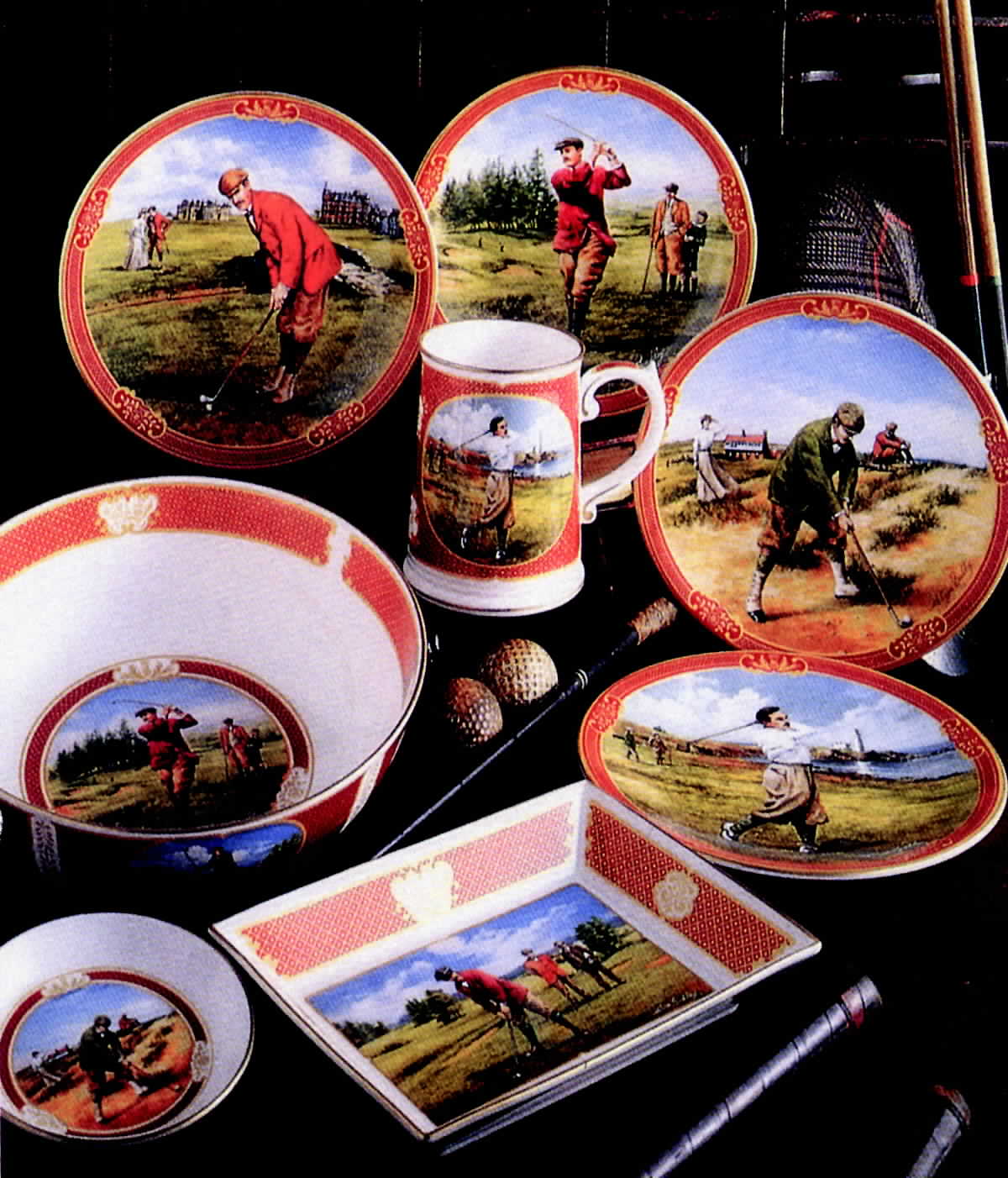 Golfing Collection Rectangular Tray by Royal Worcester-1