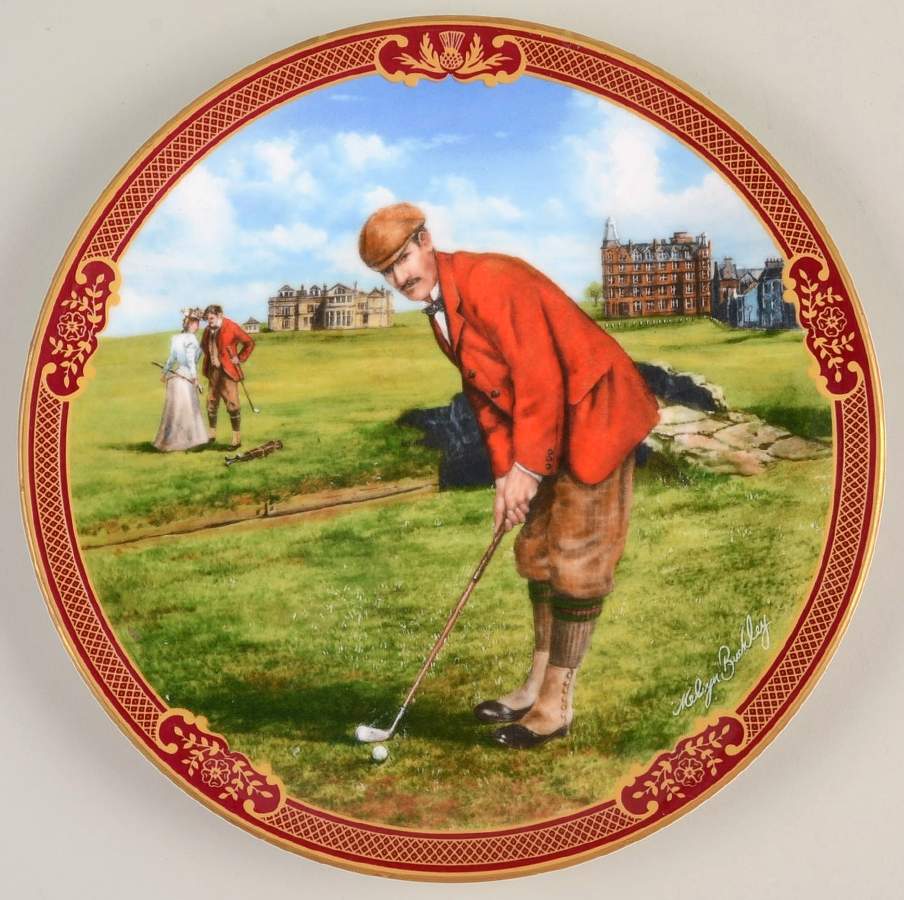 Golfing Collection Salad/Dessert Plate by Royal Worcester-1