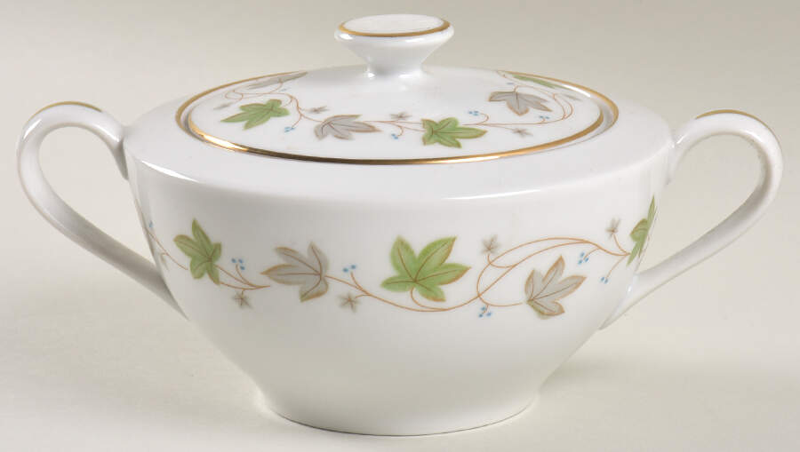 Ivy Lane Sugar Bowl & Lid by Rose (Japan)-1