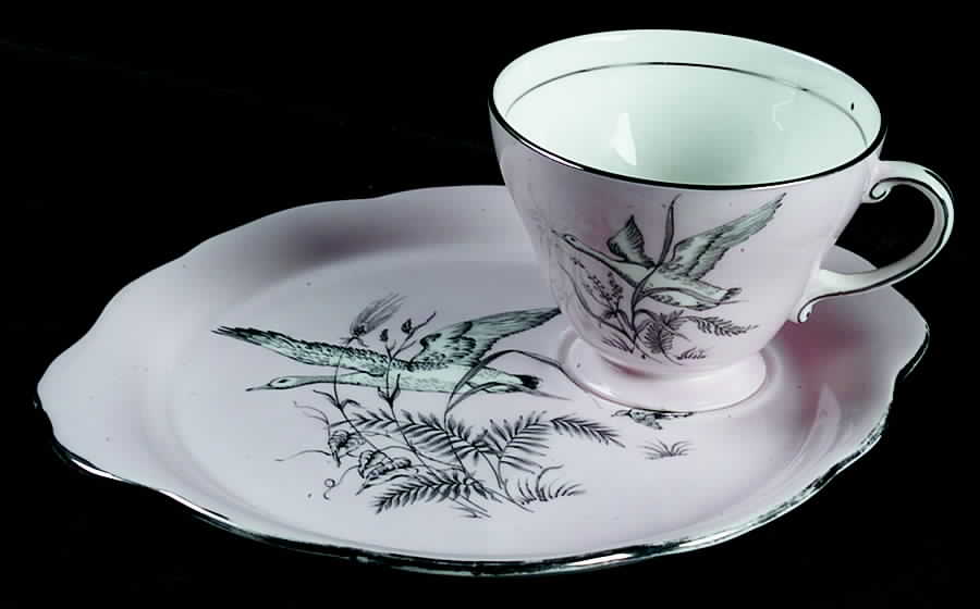 Dawn Flight Snack Plate & Cup Set by Royal Grafton-1