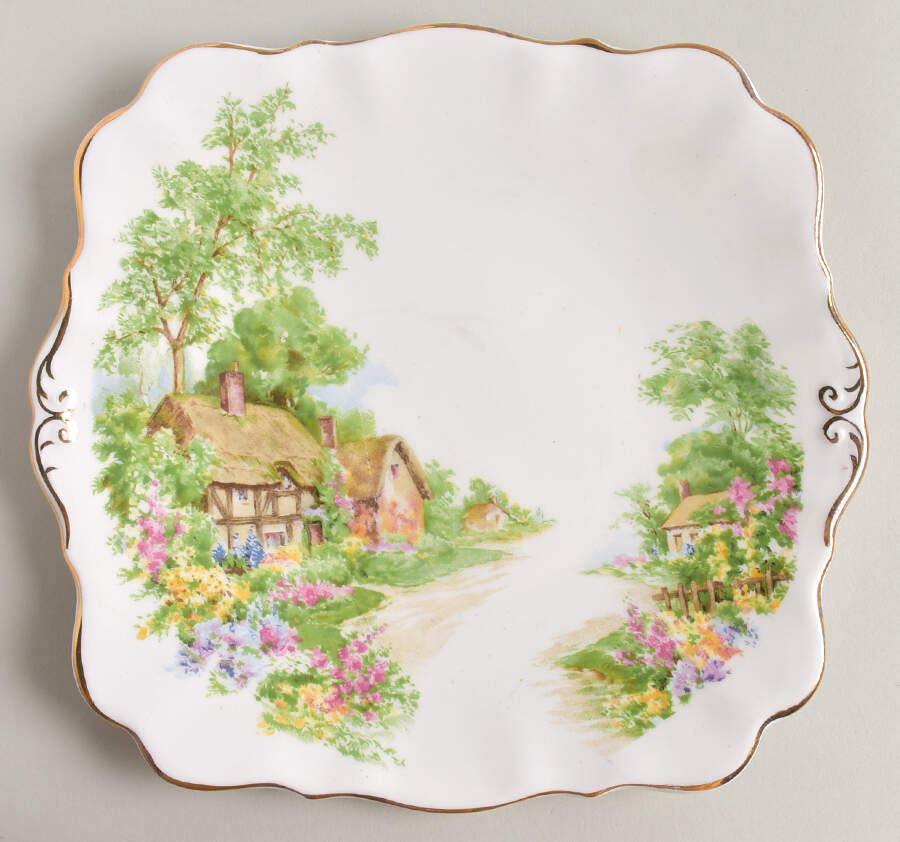 Wayside Square Salad Plate by Roslyn (England)-1
