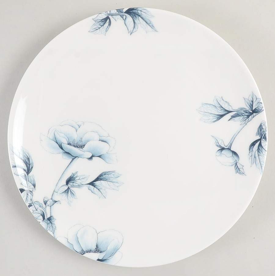 Blue Peony (Bone) Salad Plate by Royal Worcester-1
