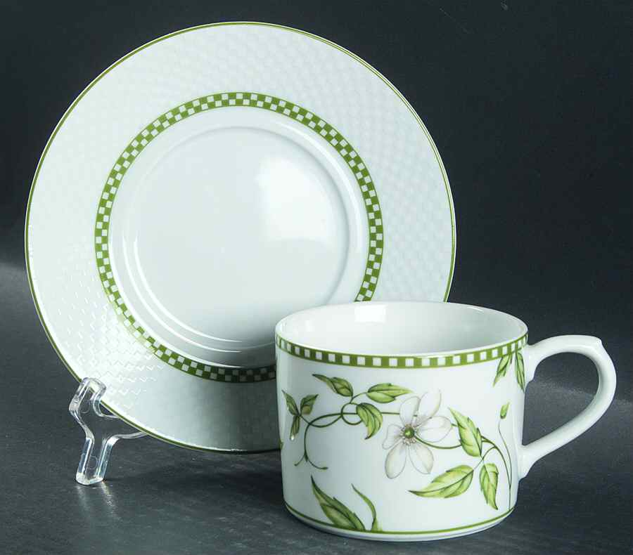 Cafe Fleur Accessories Flat Cup & Saucer Set by Royal Worcester-1