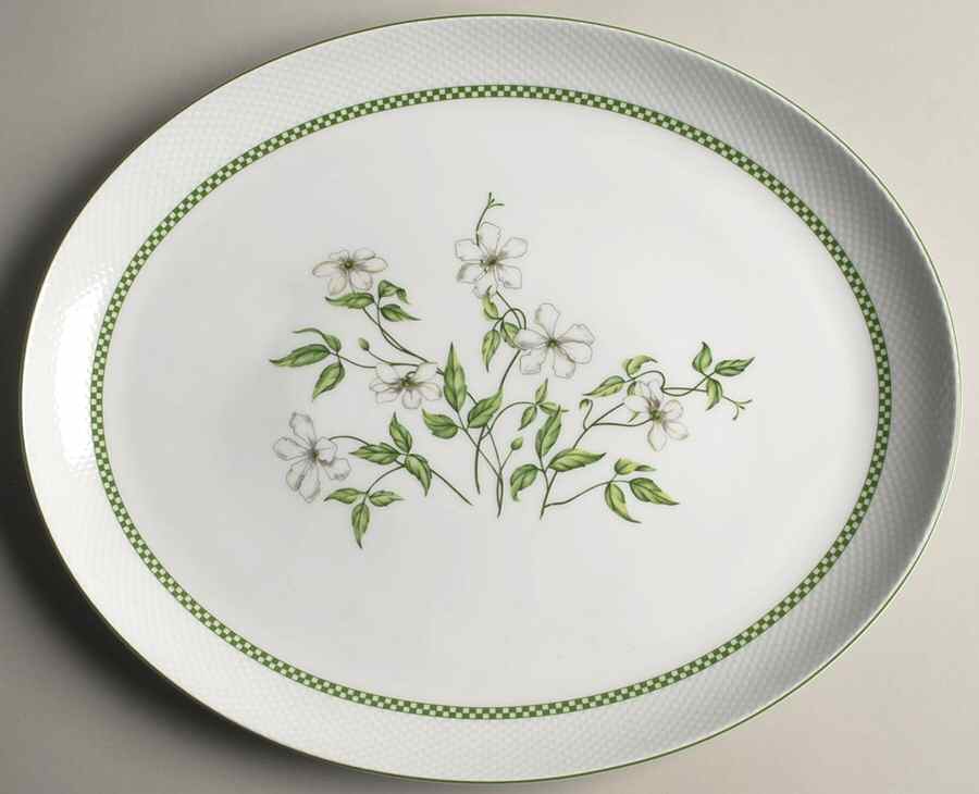 Cafe Fleur Accessories 14" Oval Serving Platter by Royal Worcester-1