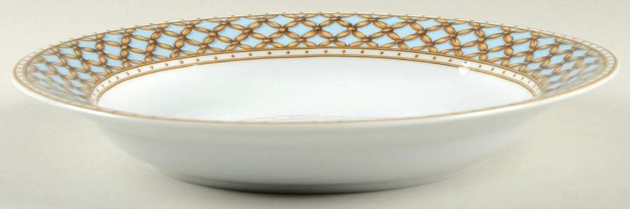 Liselund Light Blue Rim Soup Bowl by Royal Copenhagen-1