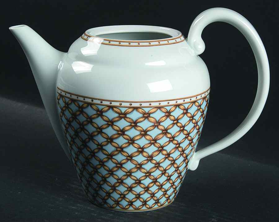 Liselund Light Blue Coffee Pot No Lid by Royal Copenhagen-1