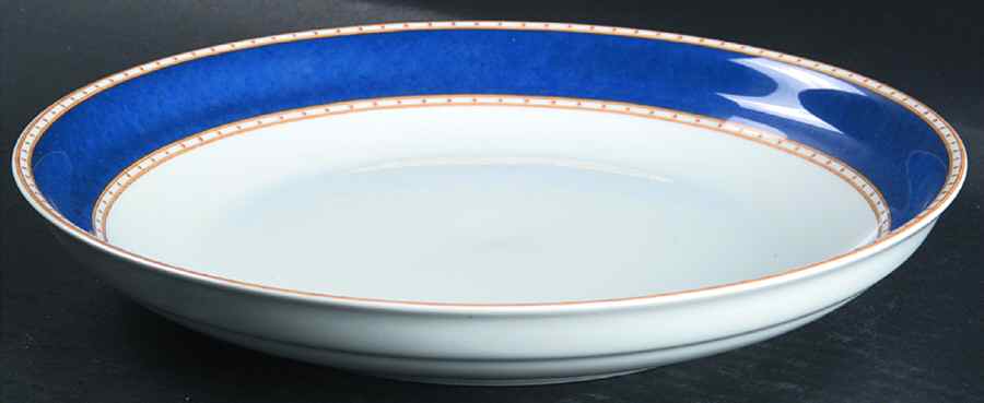 Liselund Dark Blue Cake Plate by Royal Copenhagen-1