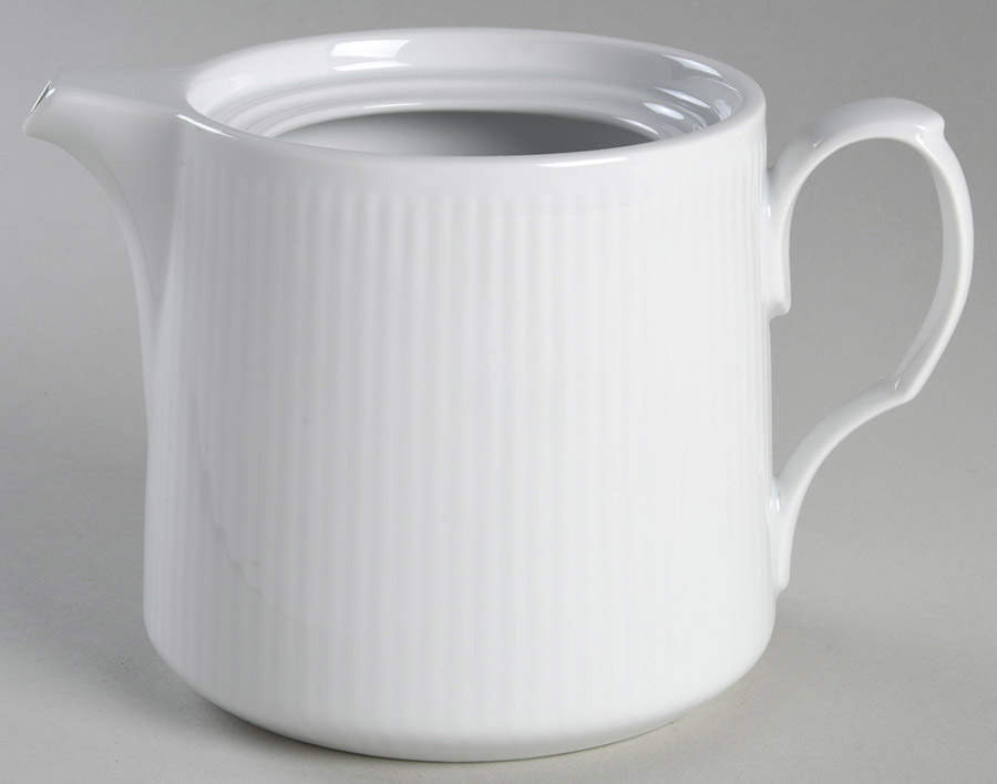 White Plain Small Teapot No Lid by Royal Copenhagen-1