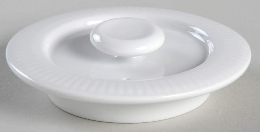 White Plain Lid for Small Teapot by Royal Copenhagen-1