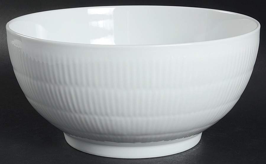 White Plain 9" Round Serving Bowl by Royal Copenhagen-1