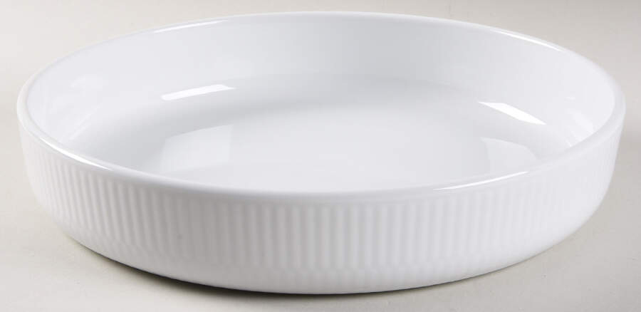 White Plain 10" Round Baker by Royal Copenhagen-1