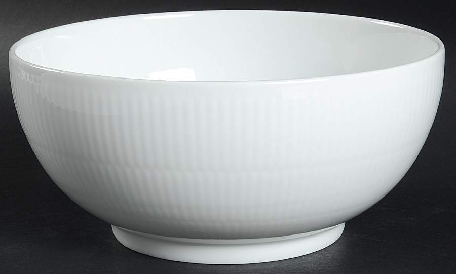 White Plain 8" Round Serving Bowl by Royal Copenhagen-1
