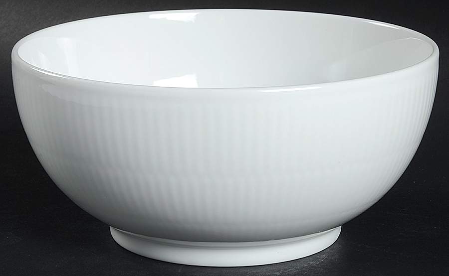 White Plain 7" Round Serving Bowl by Royal Copenhagen-1