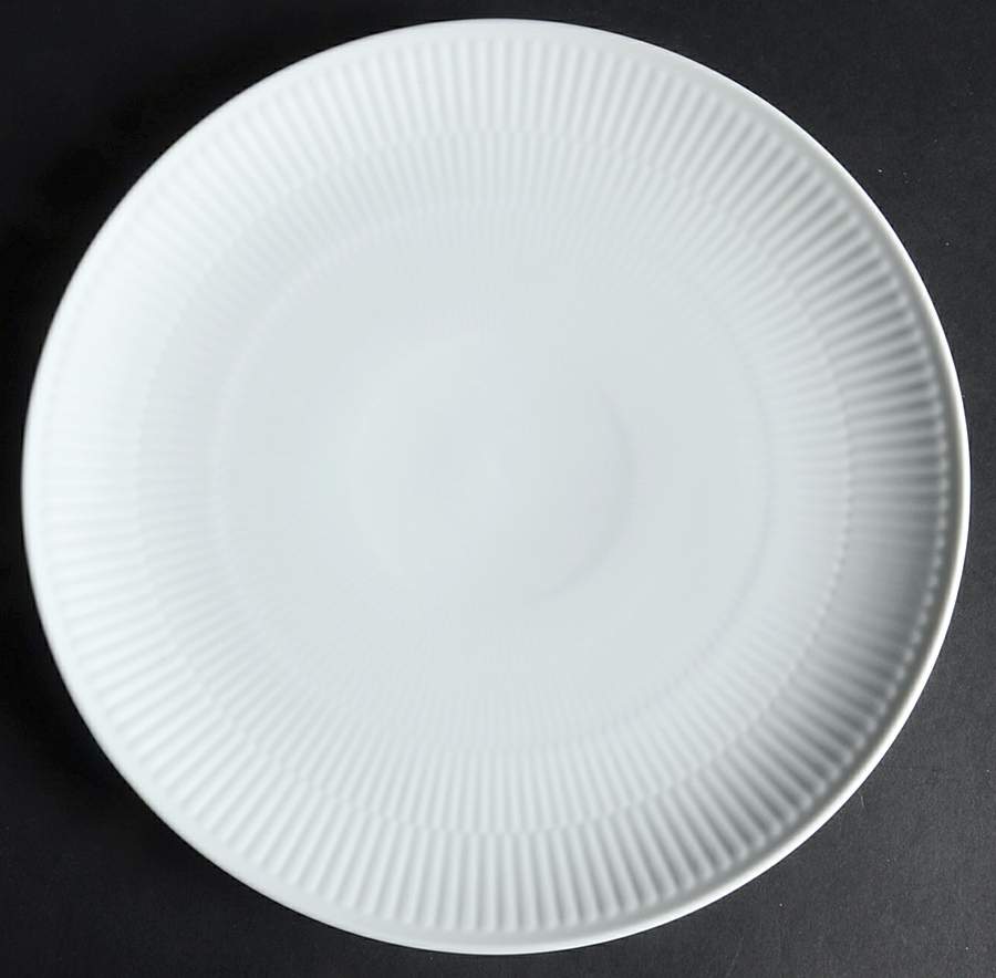 White Plain Coupe Dinner Plate by Royal Copenhagen-1