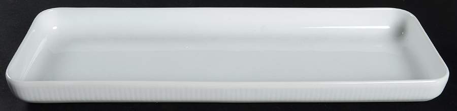 White Plain 14" Rectangular Tray by Royal Copenhagen-1