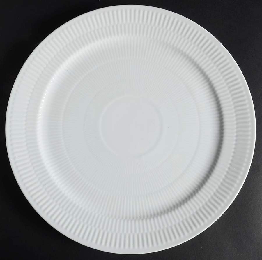 White Plain Service Plate (Charger) by Royal Copenhagen-1