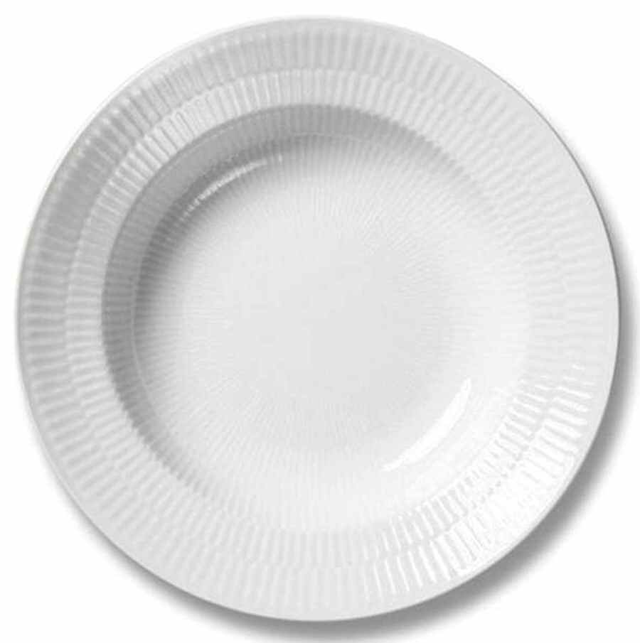 White Plain 12" Deep Round Platter by Royal Copenhagen-1