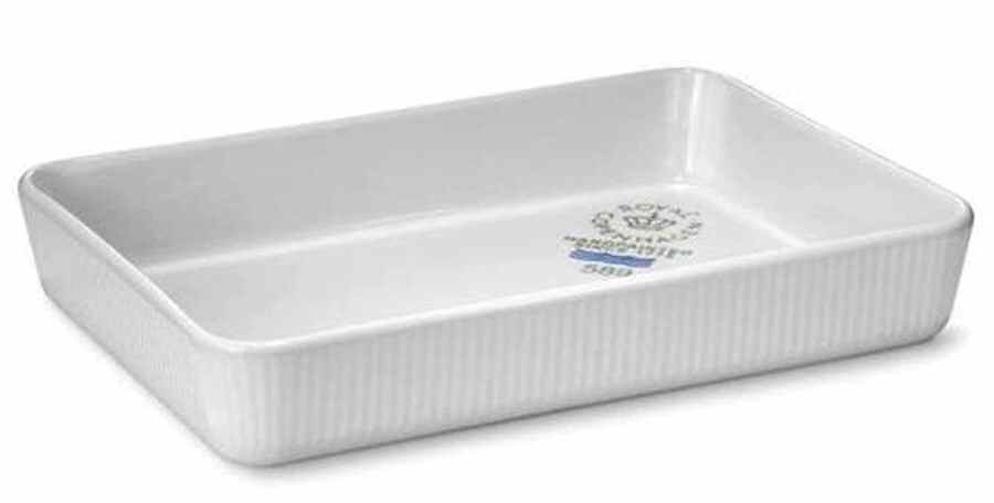 White Plain 10" Rectangular Baker by Royal Copenhagen-1
