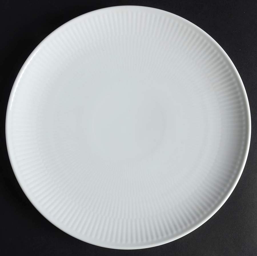 White Plain Coupe Luncheon Plate by Royal Copenhagen-1
