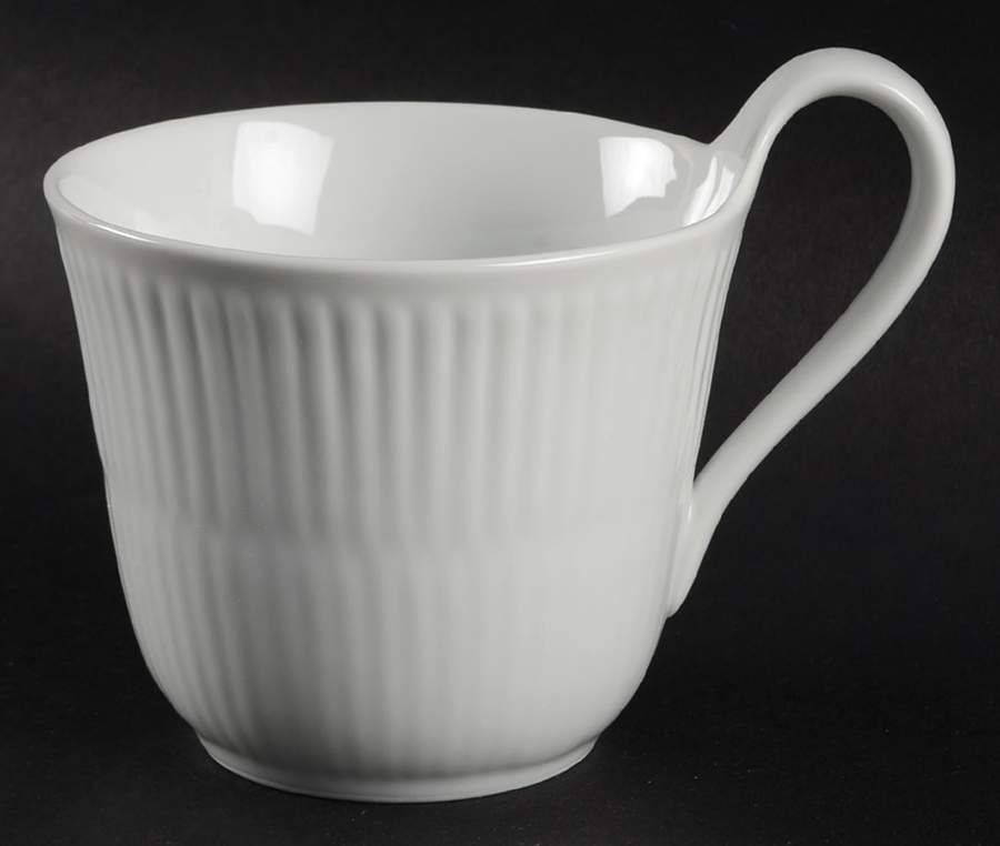 White Plain Flat Cup by Royal Copenhagen-1