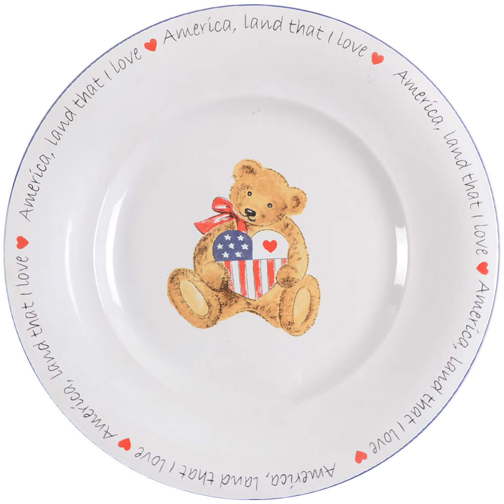 Land That I Love Dinner Plate by Retroneu-1